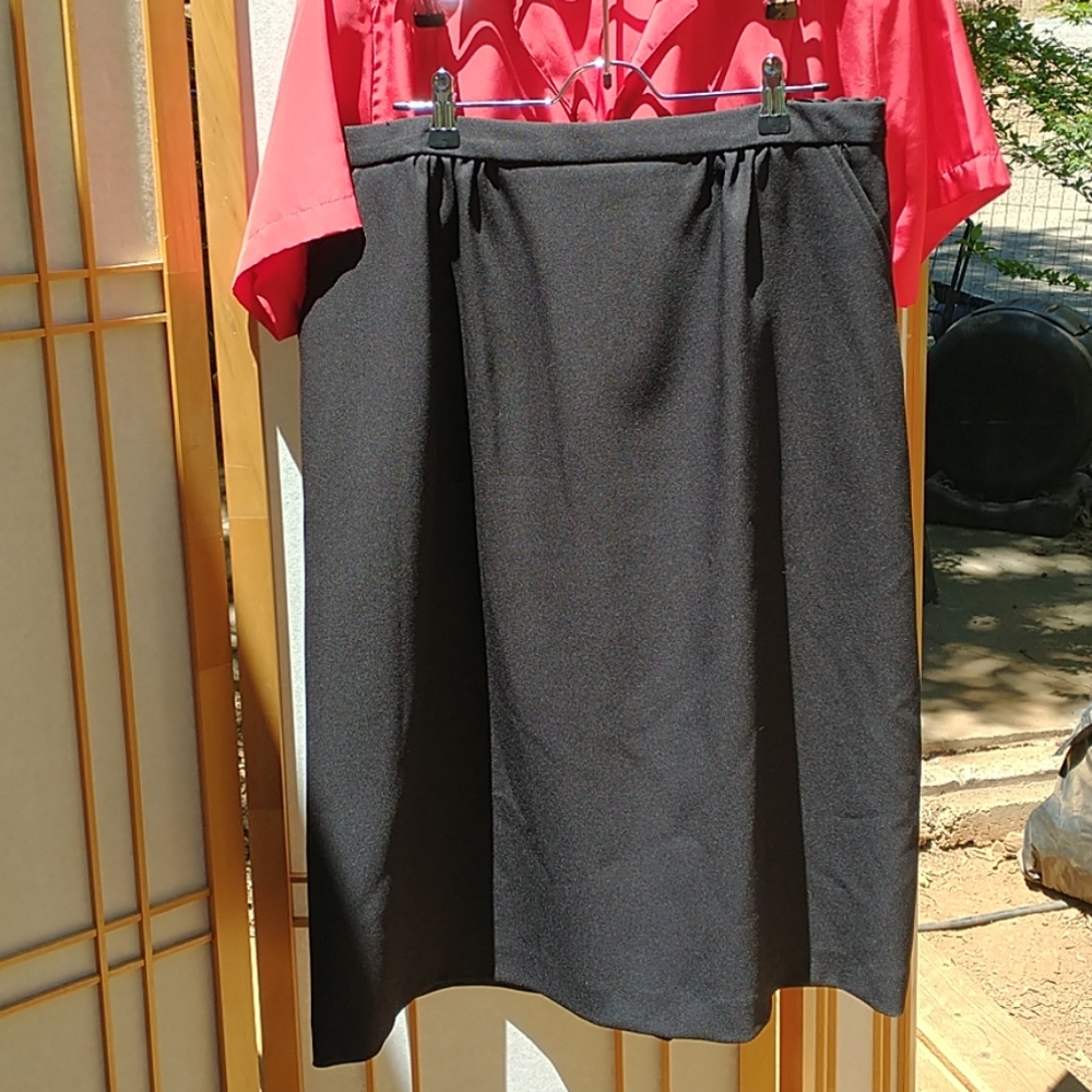 Vintage poly suit skirt